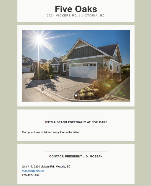 Example strata website